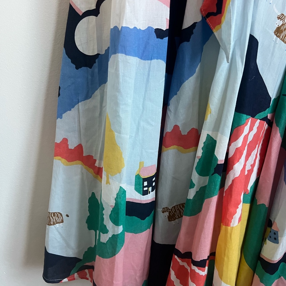 Boden French Meadow Scene Kitty Midi Shirt Dress NWT - Picture 5 of 8